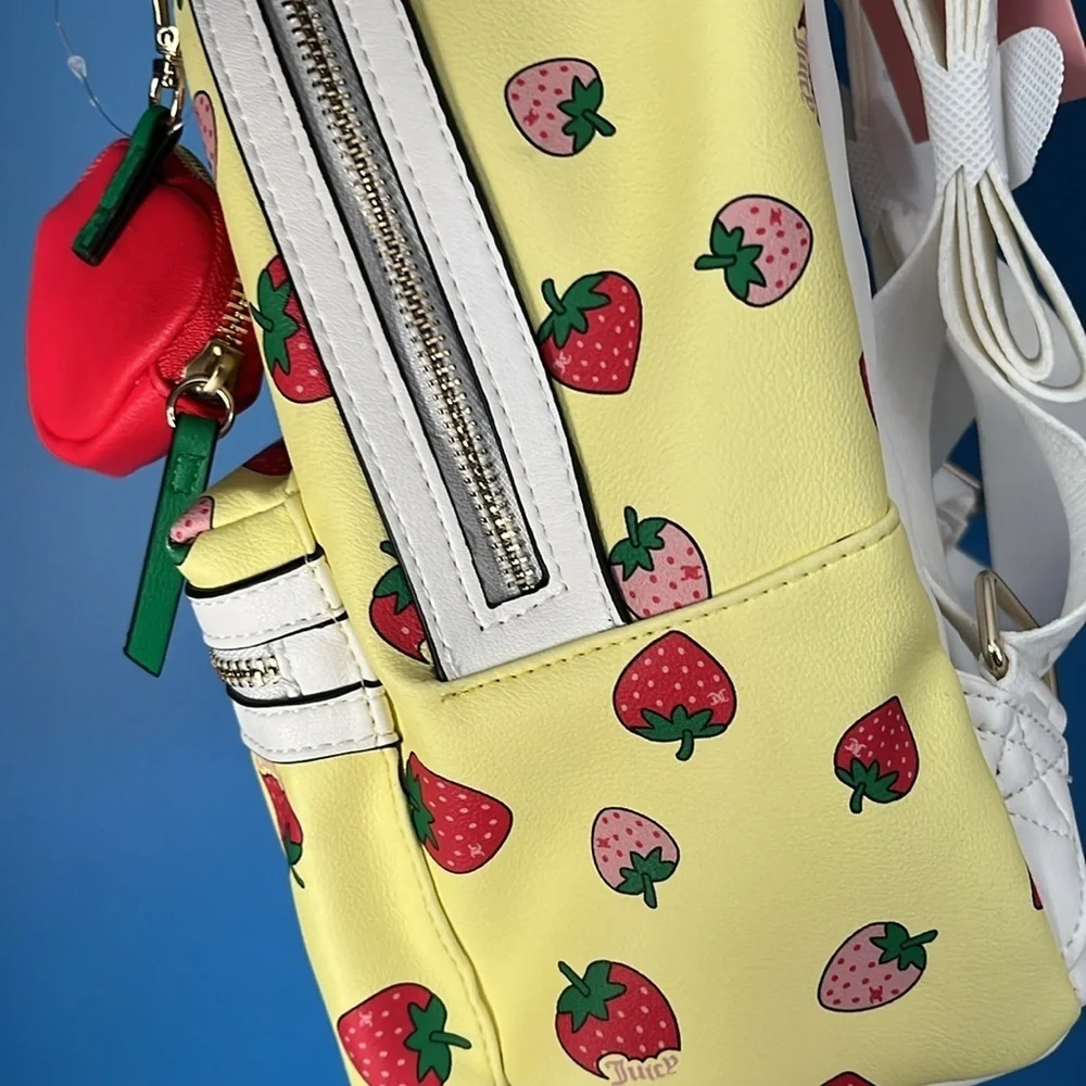Juicy Couture Yellow Strawberry Backpack NWT